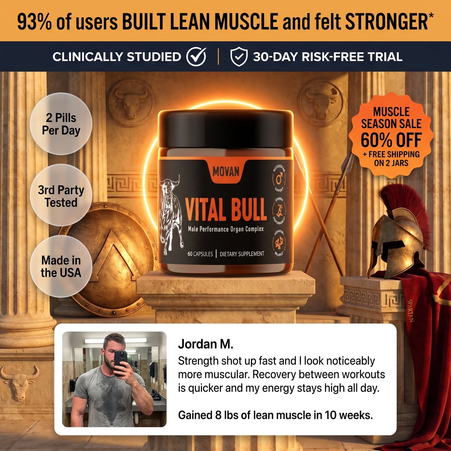 MOVAN - VITAL BULL BEEF ORGAN SUPPLEMENT FOR MEN